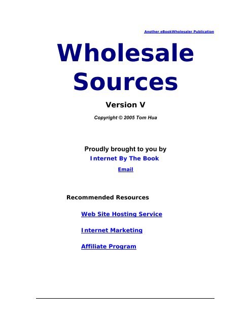 Wholesale Sources